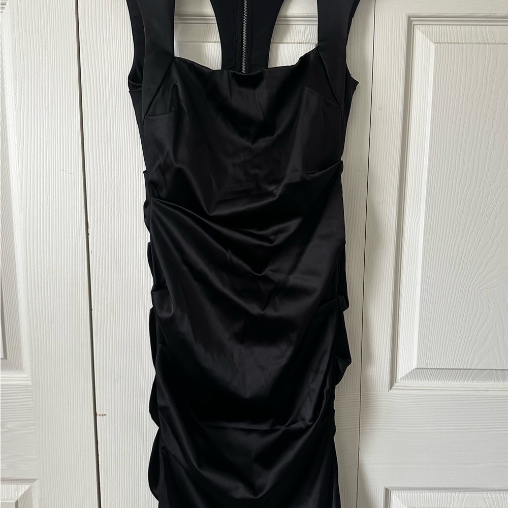 Nicole Miller Sleek Black Backless Dress